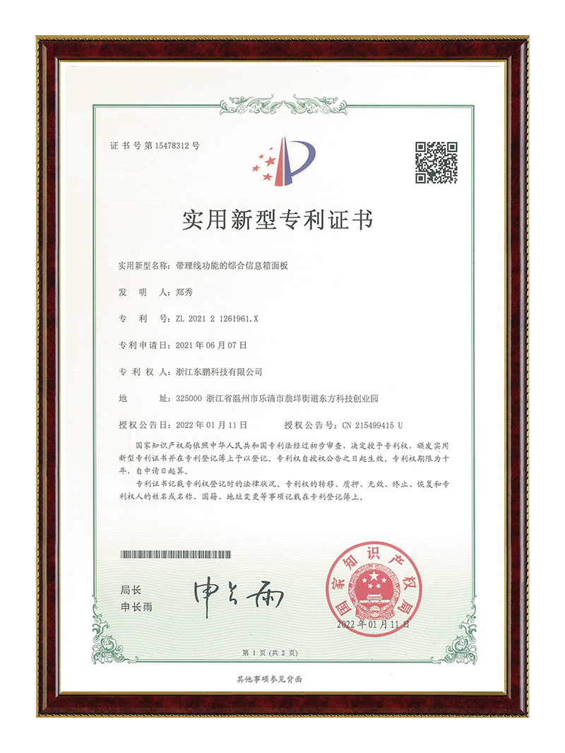 实用-带理线功能的综合信息箱面板